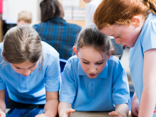 School children in a classroom