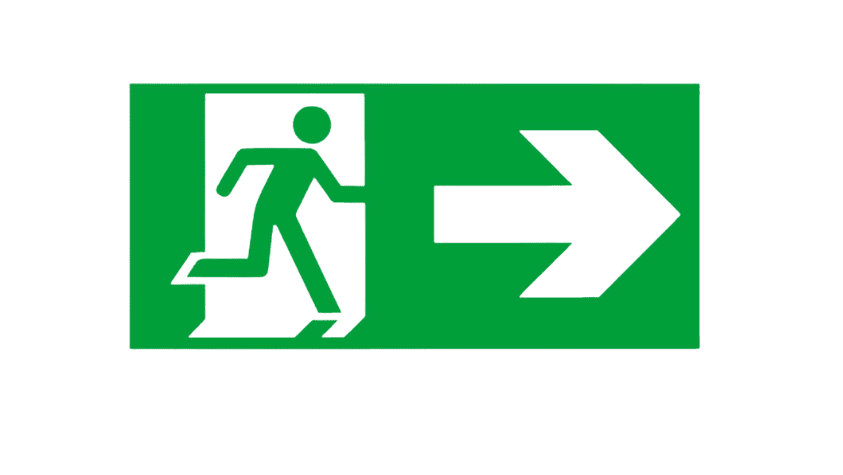Fire exit sign