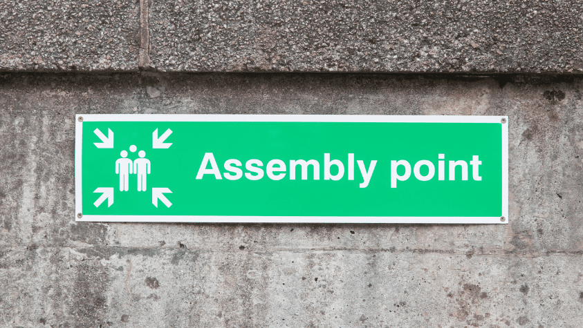 Image showing an assembly point.